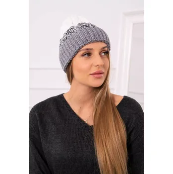 Čepice Dámská čepice Samara K346 šedá+černá UNI