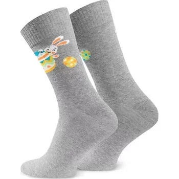 Sada pánského spodního prádla Steven ponožky art.136 Happy Easter pánské 41-46 melanžově šedá 41-43