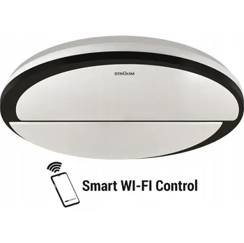 Kulatý Stropní Svítidlo Ideus 48 x 8 cm černá