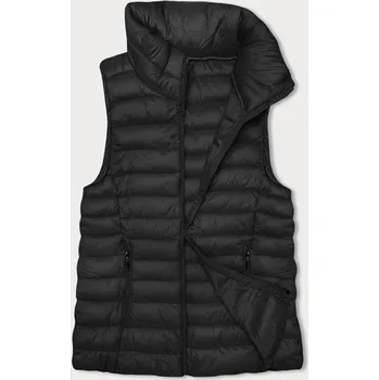 Dámská vesta Černá dámská prošívaná vesta se stojáčkem J style (16M9158-392) odstíny černé XL (42)