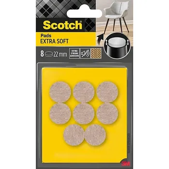 Podložka pod nábytek Samolepicí plstěné podložky Scotch 22 mm béžové 8 ks