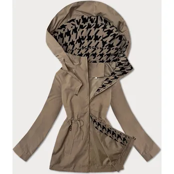 Tenká béžová dámská bunda s ozdobnou podšívkou J Style (16M9252-62) odstíny béžové S (36)