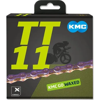 Řetěz na kolo KMC TT 11 NEO CHROME WAXED BOX