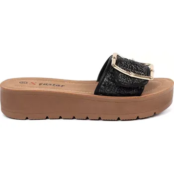 Dámské žabky Luxusní nazouváky černé dámské platforma 41