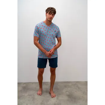 Pánské pyžamo Pánská noční košile 16612 - Vamp M tyrkysová