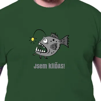 Pánské tričko Tričko Vtipná | Rybářské tričko Jsem kliĎAS
