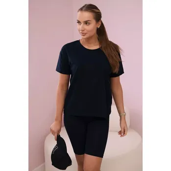 Dámská halenka Set top+legíny námořnictvo UNI