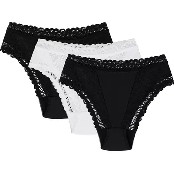 Kalhotky Wol-Bar Abra 3-pack barva: černá-černá-bílá L