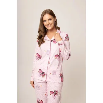 Dámské pyžamo Dámské pyžamo 175/062 růžová vzor - Karol 2XL