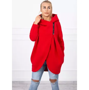 Dámská mikina Krátká mikina na zip červená UNI