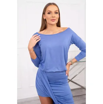 Dámské šaty Asymetrické šaty, 3/4 rukávy, džínovina UNI