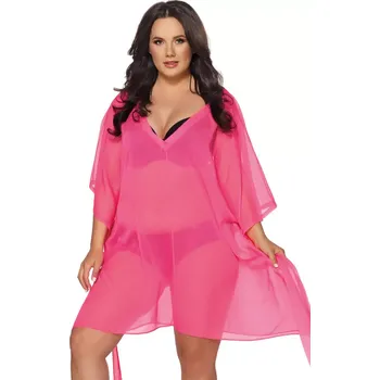 Dámské plavky Dámské pareo 020 NEON PINK neonově růžová JEDNA VELIKOST