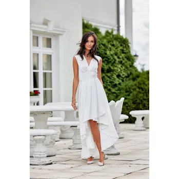 Dámské šaty Večerní šaty SUK0410 bílé - Roco Fashion 42/XL