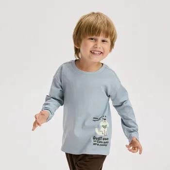 Reserved - Bavlněné tričko s dlouhými rukávy - modrá - 093FI-55X - 093FI-55X-110