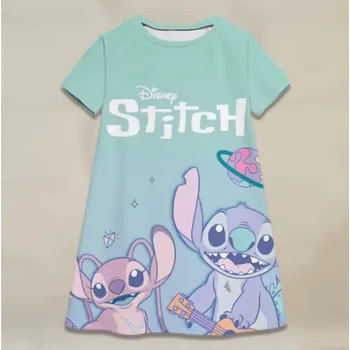 Dívčí šaty Lilo & Stitch Dívčí letní šaty s motivem "Lilo a Stitch" Motiv: Stitch a Angel (LYQ-GA-028), Velikost: 110