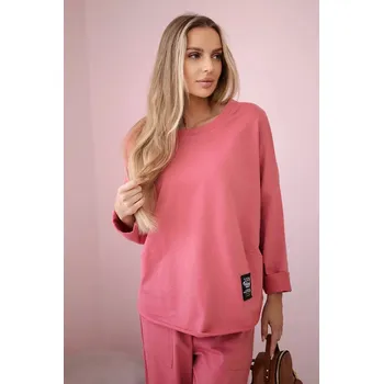Dámská halenka Bavlněná mikina kalhoty set malina UNI