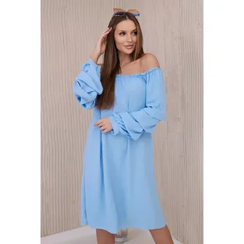 Dámské šaty Španělské šaty s ozdobnými rukávy modrý UNI