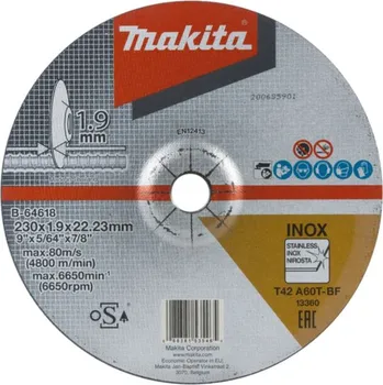 Řezný kotouč Řezný kotouč nerez MAKITA 230x1,9x22 mm B-64618