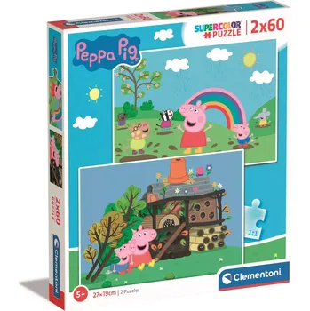 Puzzle CLEMENTONI Puzzle Prasátko Pepina 2x60 dílků