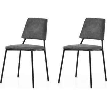 Jídelní židle Sada jídelních židlí Lima Grey and Black, 2 ks