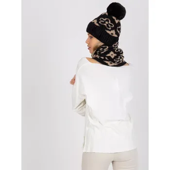 Šála Tunelová šála AT KM CM 331 černá a béžová jedna velikost