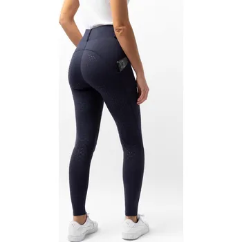 Jezdecké kalhoty Zimní legíny Dea se silikonov.sedem -Dámské/Dětské, 38 - Černá