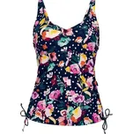 Dámský Malaika Top Tankini - horní díl 8866-1 - RosaFaia 38/75C tmavě modrá - vzor