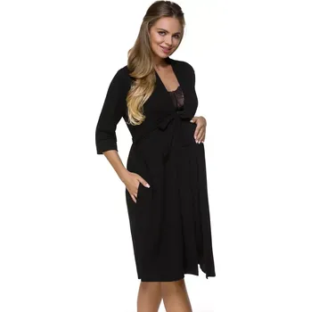 Dámský župan 3131 ŽUPAN S KAPSAMI MK černá L/XL