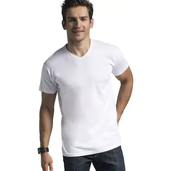 Pánské tričko KOŠILE M S VÝSTŘIHEM DO V 22155-20 bílá L