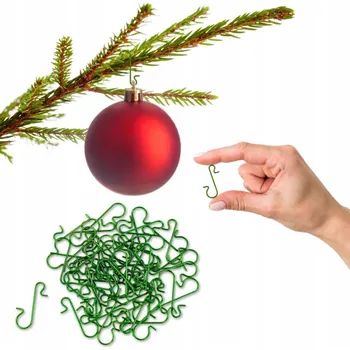 Vánoční dekorace Háčky na ozdoby a vánoční koule na stromeček 50 Ks Kovové věšáčky Vánoce