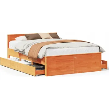 Postel Jednolůžková dřevěná postel 140x200 borovice