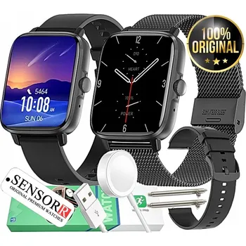 Hodinky HODINKY CHYTRÉ HODINKY INDUKČNÍ NABÍJENÍ HOVORY SMS MĚŘENÍ TEPU EKG POLSKÉ MENU SENSORR