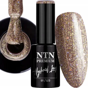Přípravek na nehty Hybridní lak NTN 5g Limited Edition Glitter Hnědý s třpytkami Č.320