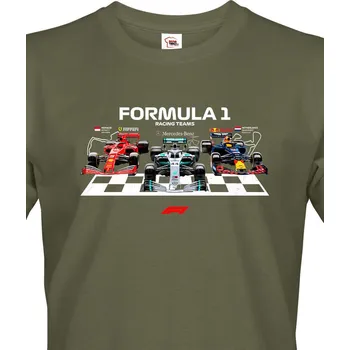 Pánské tričko Pánské tričko F1 - Tým formule, Barva Military - 69 Bezvatriko.cz 2978