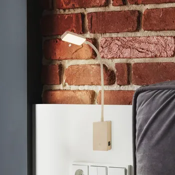 Lampička Briloner LED stolní lampa Cielo, béžová, výška 56 cm, plast - Délka USB kabelu 50 cm 1 x 2 W LED - Doprava zdarma