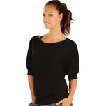 Dámské černé triko s 3/4 netopýřím rukávem A6101 - Litex S černá
