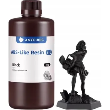 3D tisk UV Pryskyřice Anycubic ABS-Like 3.0 Černá 1 kg 1 l Pro 3D Tiskárnu