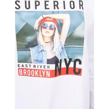 Halenka s potiskem Superior bílá UNI