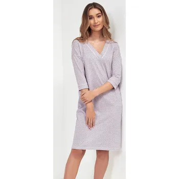 Dámská noční košile 102 3/4 S-XL - Cana růžová-vzor S