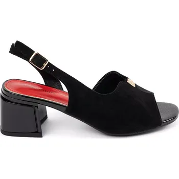 Dámské sandále Trendy sandály dámské černé na širokém podpatku 38