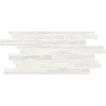 Dlažba Thermae Verso Mattoncino T. White Natural Rift - dlaždice mozaika 30x60 bílá matná TRV886N