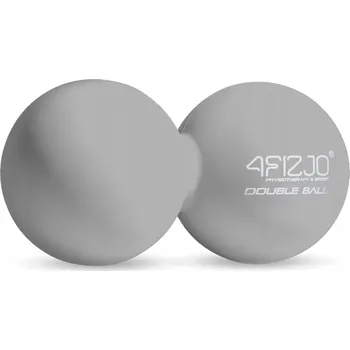Masáž Dvojitý masážní míček 4FIZJO 13,5 cm x 6,5 cm šedý