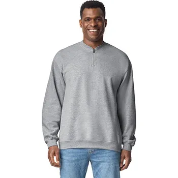 Pánská mikina Gildan Unisex mikina s krátkým zipem GSF008 Sport Grey (Heather) XL