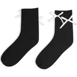 GATE Vysoké žebrované ponožky s mašličkami 35-38 625-0081/89