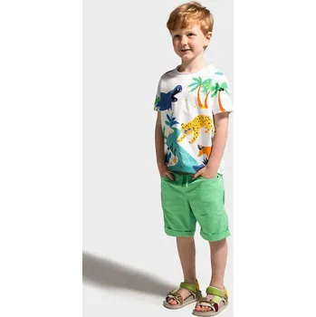 Chlapecké tričko Bavlněné tričko Coccodrillo bílá barva, s potiskem, TROPICAL STORY BOY KIDS WC5143203TBK 00X, vel. 110