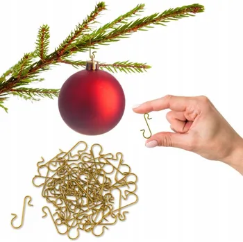 Vánoční dekorace HÁČKY Závěsky na Vánoční Stromek na BAŇKY OZDOBY Vánoce 50 Ks Kovové Věšáky