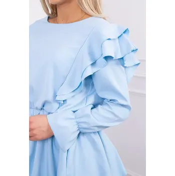 Dámské šaty Šaty se svislými volány modré UNI