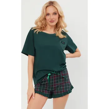 Dámské pyžamo Dámské pyžamo Italian Fashion Foggia kr.r. kr.sp. Barva: Zelená, Velikost: XL