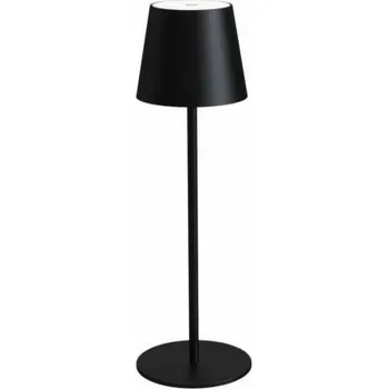 Lampička PLATINET TABLE RESTAURANT LAMP WATERPROOF IP44 REGULATION RECHARGABLE BLACK