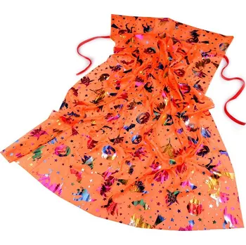 Karnevalový kostým Karnevalový plášť Halloween dětský - 1 oranžová multikolor